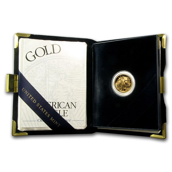 2002-W 1/10 oz Proof Gold American Eagle (w/Box & COA) 2002-W 1/10 oz Proof Gold American Eagle (w/Box & COA)